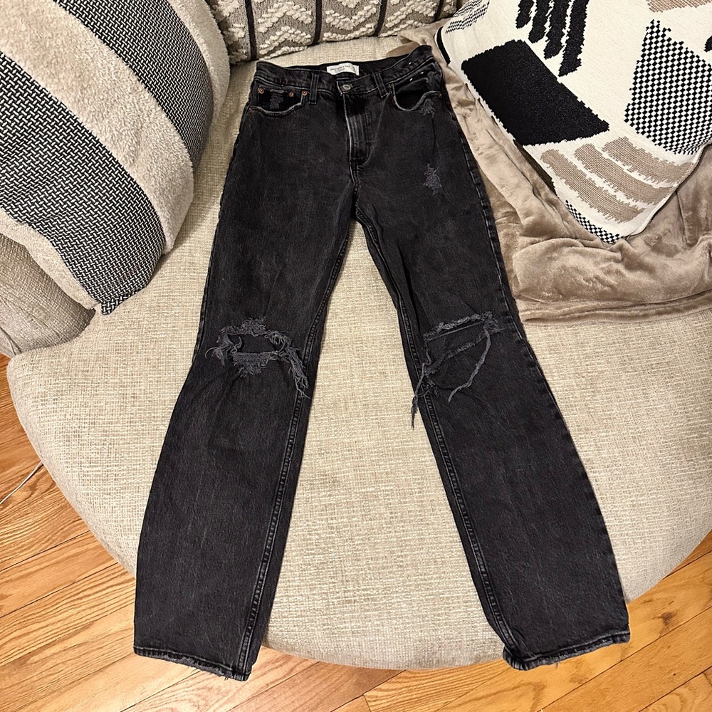 Abercrombie and Fitch 90s ultra high rise straight jean